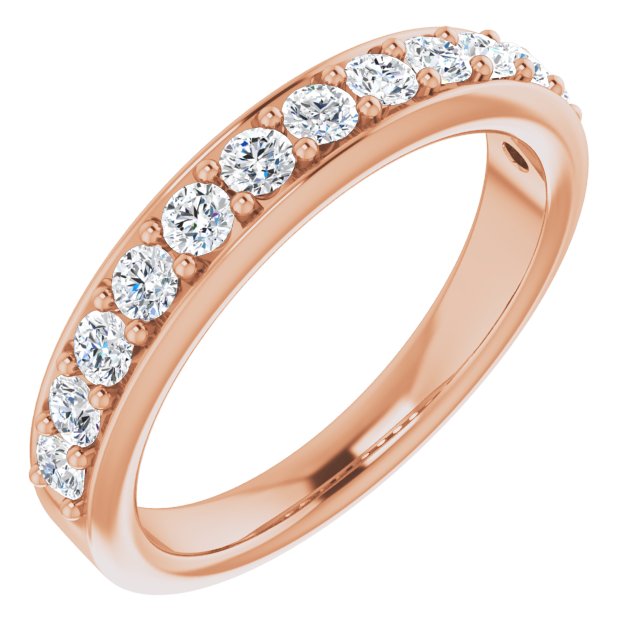 0.50 ct. Round Cut Diamond Wedding Band-VIRABYANI